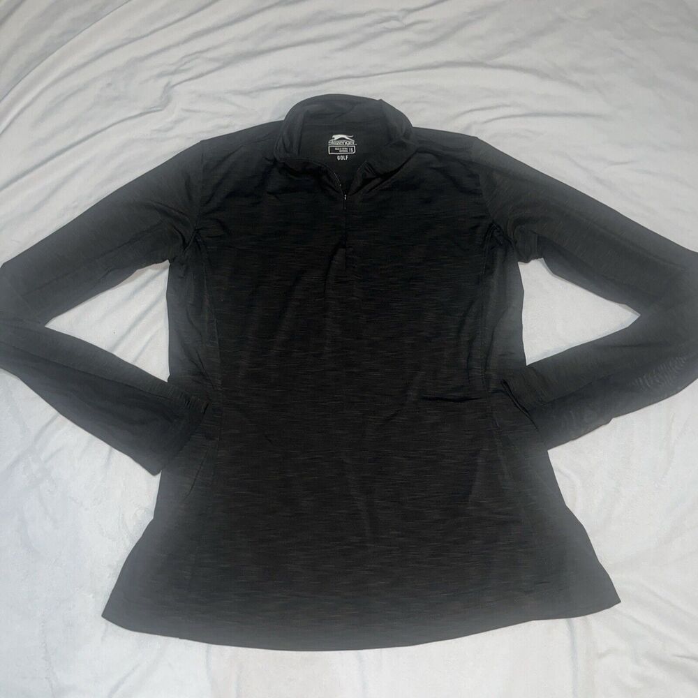 Slazenger Gold S Small Grey Heathered Long Sleeve With Mesh Detail 3A